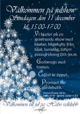 Håbo Ridklubb anordnar julshow
