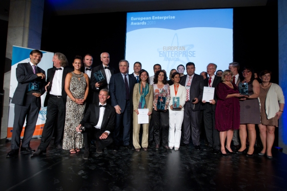 Ann-Marie Sunbdgren från Håbo Marknads AB var med nere i Budapest och fick vara med att ta emot priset i Europeans Enterprise Awards 2011