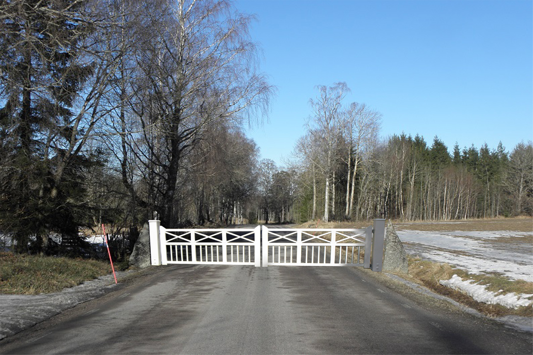 Gränsen mellan Häggeby och Skokloster vid Lugnet