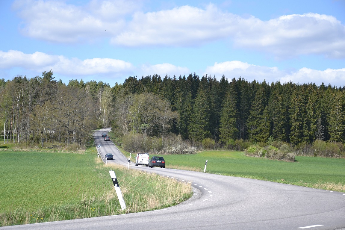 Mycket trafik på Slottsskogsvägen