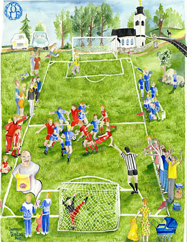 Övergrans IP - Akvarell av Lisa Lager