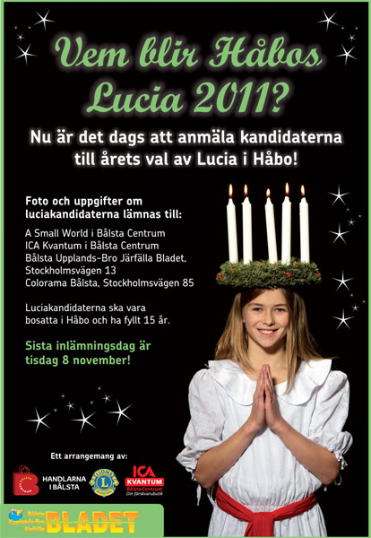 Vem blir Håbos Lucia 2011?