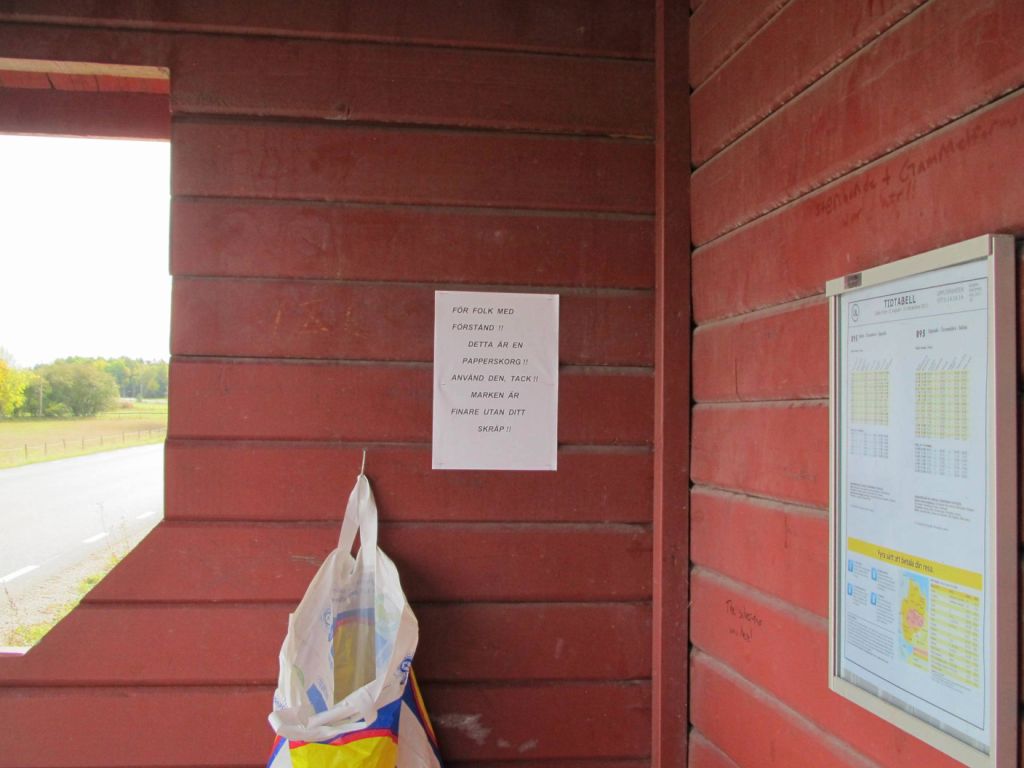 Busskuren med lappen | Foto: Siv Sköld