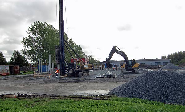 Pålning vid Dalängens nya äldreboende | Foto: Rolf Adolfsson