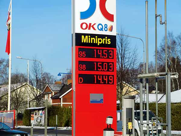 Priset på bensin och diesel den 30 januari 2012 | Foto: Rolf Adolfsson
