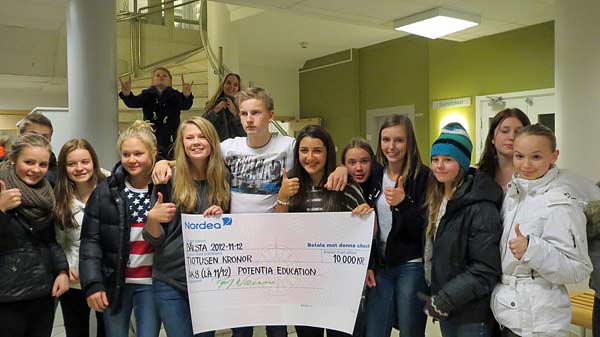 Delar av klass 9B frånPotentia Education | Foto: Rolf Adolfsson