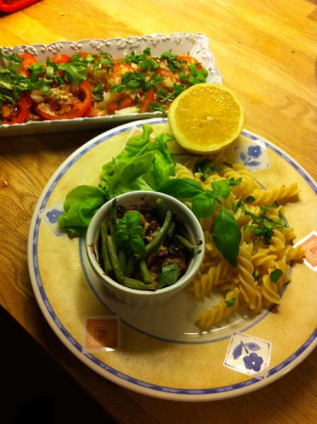Basilikadoftande kyckling i ugn med tomatsallad by Helena