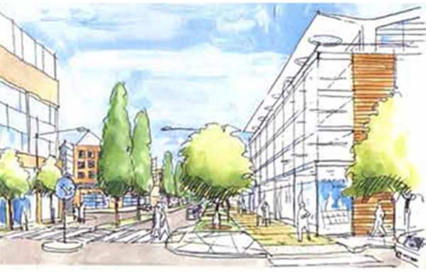 Bålstas nya centrum - vy från Kommunhuset