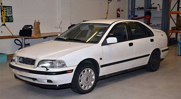 Vit Volvo s40 | Foto: Polisen