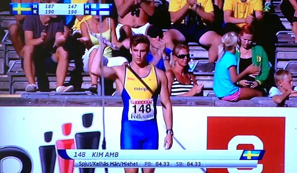 Kim Amb trea på Finnkanpen