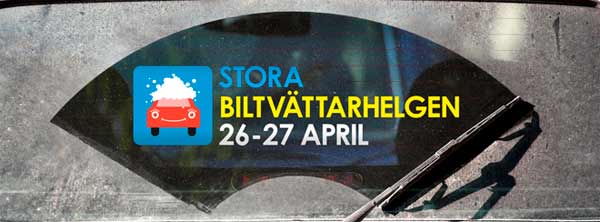  Stora Biltvättarhelgen den 26-27 april
