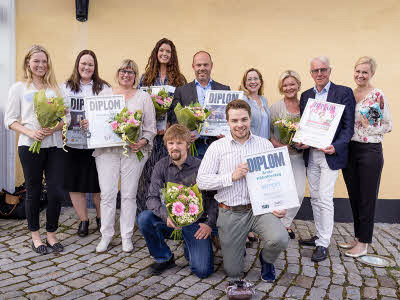 På samlingsbilden över alla pristagare syns från vänster bakre raden: Julia Karström, Jenny van der Kolk, Ann-Mari Sundgren, Maria Humla, Thomas Lindekrans, Viktoria Edström, Ann-Mari Hansson, Anders Åhrlin, Anna Östlund. Främre raden: Mikael Mårtensson, 
