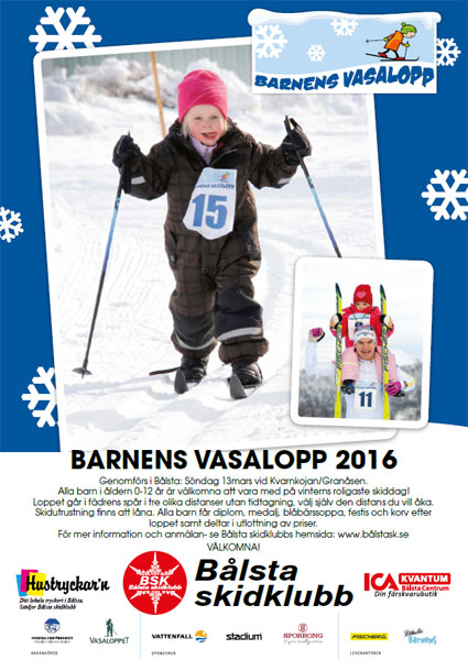  Barnens Vasalopp 2016 vid Kvarnkojan/Granåsen