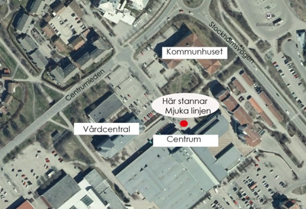 Mjuka linjen (busslinje 304) får åter hållplats i direkt anslutning till Bålsta centrum